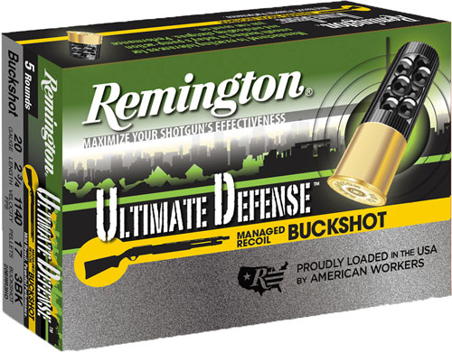 REMINGTON ULTIMATE DEFENSE 20GA 2.75" #3 BUCK 5RD 20BX/CS - for sale