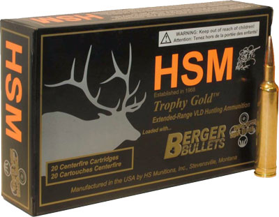 HSM TROPHY GOLD 300 WIN MAG 168GR BERGER VLD 20RD 20BX/CS - for sale