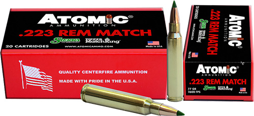 ATOMIC 223 REM 77GR TIPPED MATCHKING 20RD 10BX/CS - for sale
