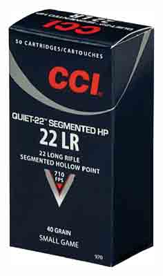CCI QUIET 22LR 40GR SEGMENTED HP 710FPS 50RD 100BX/CS - for sale