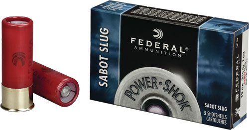 FEDERAL POWER SHOK 12GA 2.75" 1OZ SABOT 5RD 50BX/CS - for sale