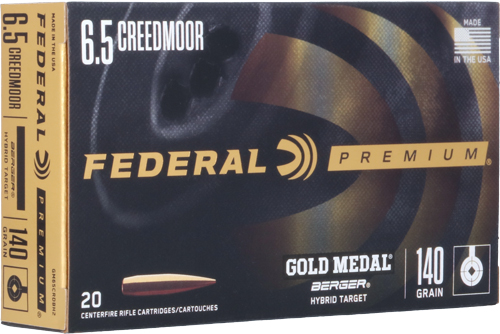FEDERAL GOLD MEDAL 6.5 CM 140GR BERGER VLD 20RD 10BX/CS - for sale