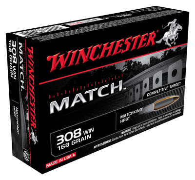 WINCHESTER MATCH 308 WIN 168GR MATCHKING 20RD 10BX/CS - for sale