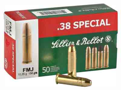S&B 38 SPECIAL 158GR FMJ-RN 50RD 20BX/CS - for sale