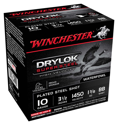 WINCHESTER DRYLOK 10GA 3.5" 1-3/8OZ BB 1450FPS 25RD 10B/C< - for sale