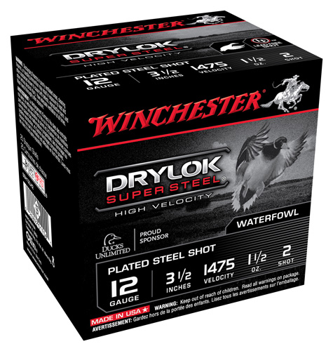 WINCHESTER DRYLOK 12GA 3.5" 1-1/2OZ #2 1475FPS 25RD 10BX/C - for sale