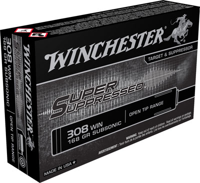 WINCHESTER SUPER SUPPRESSED 308 WIN 185GR FMJ 20RD 10BX/CS - for sale