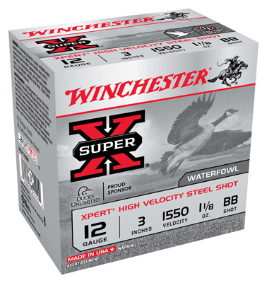 WINCHESTER XPERT STEEL 12GA 3" 1-1/8OZ #BB 1550FPS 25RD 10B/C - for sale