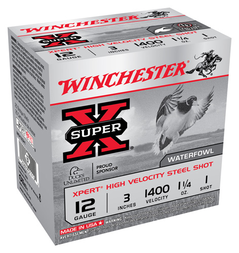 WINCHESTER XPERT STEEL 12GA 3" 1-1/4OZ #1 1400FPS 25RD 10BX/C - for sale