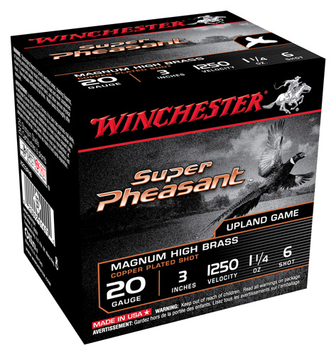 WINCHESTER SUPER PHEASANT 20GA 1-1/4OZ #6 1250FPS 25RD 10BX/C - for sale