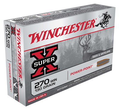 WINCHESTER SUPER-X 270 WIN 130GR POWER POINT 20RD 10BX/CS - for sale