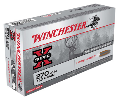 WINCHESTER SUPER-X 270 WSM 150GR POWER POINT 20RD 10BX/CS - for sale