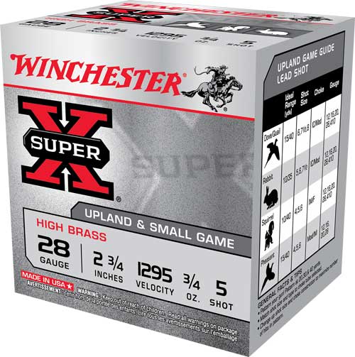 WINCHESTER SUPER-X 28GA 2.75" 3/4OZ #5 1295FPS 25RD 10BX/CS - for sale