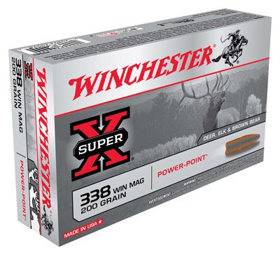WINCHESTER SUPER-X 338 WIN MAG 200GR POWER POINT 20RD 10BX/CS - for sale