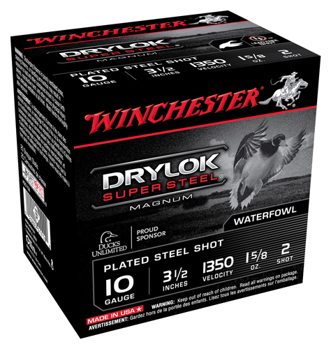 WINCHESTER DRYLOK 10GA 3.5" 1-5/8OZ #2 1350FPS 25RD 10BX/C - for sale