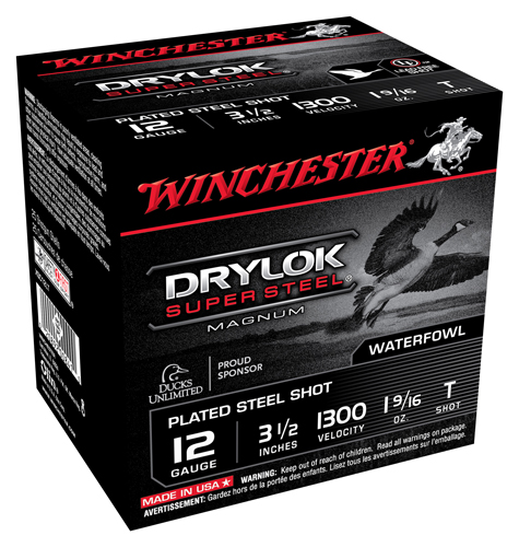 WINCHESTER DRYLOX 12GA 3.5" 1-9/16OZ #T 1300FPS 25RD 10B/C - for sale