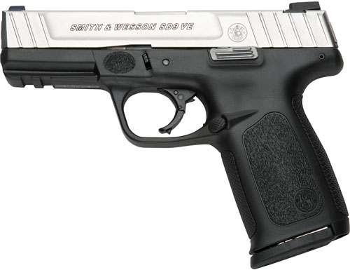 S&W SD9VE 9MM 4" FS 10-SHOT SILVER SS SLIDE/BLACK POLY,, - for sale