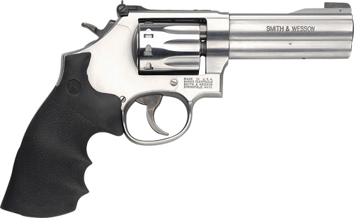 S&W 617 22LR 4" AS 10-SHOT STAINLESS BLACK RUBBER - for sale